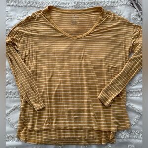 American Eagle Soft & Sexy Long Sleeve Shirt - Yellow & White